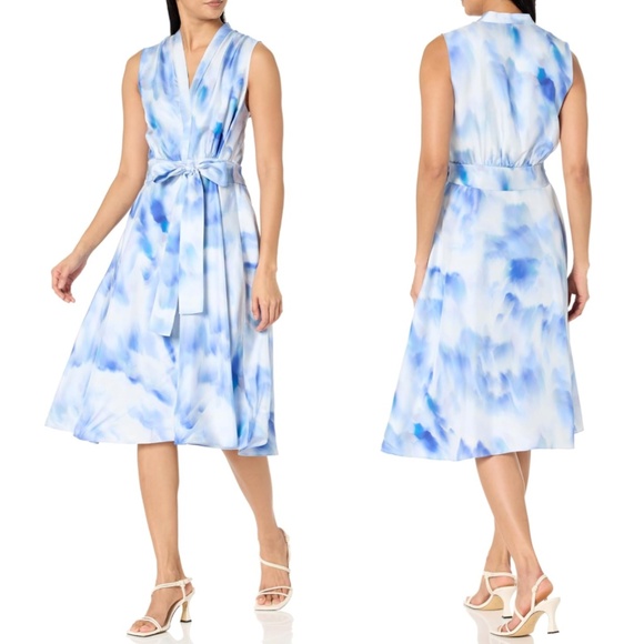 Kobi Halperin Lexa Printed Silk Dress in Sky Multi - Picture 2 of 16